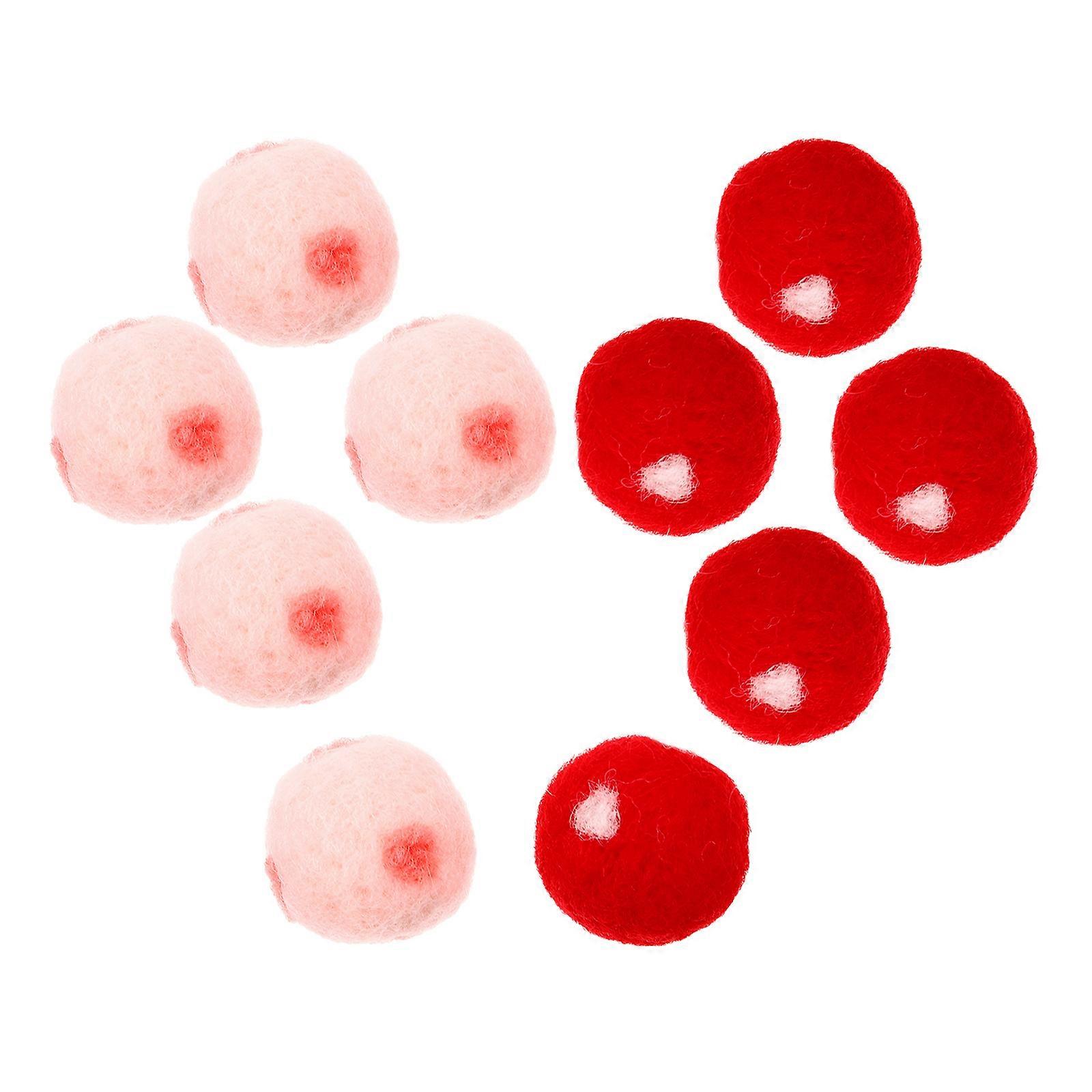 Pom Pom Wool Felt Balls Hair Clip for Decoration 10Pcs Assorted Color Crafting