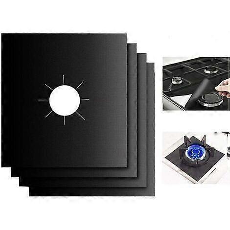 Gas Hob Screen Protector, 4pcs Non-stick Reusable Stovetop Protector Gas Stove