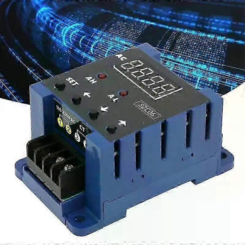 SZC06 AC Digital Ammeter 03-50A Measure Range Upper Lower Limit Alarm Delay Relay Detec 110-220V 50A 100A 200A Current Meter