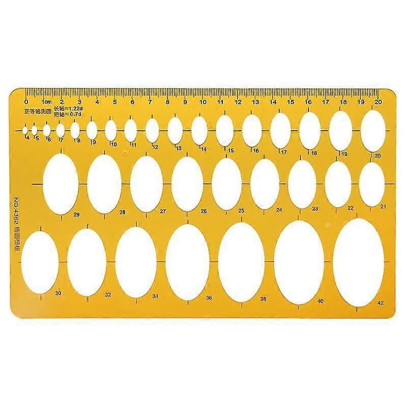 Oval template stencil ruler for geometry and maths measuring 30cm