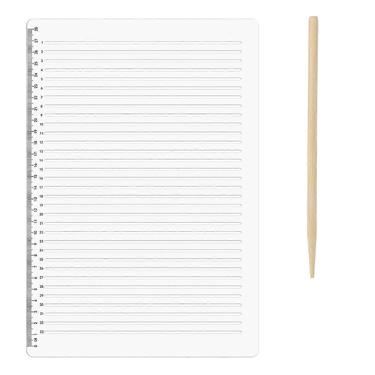 Plastic Straight Line Stencil Template 11 Inch Scale 0.35 Spacing Straight Line Template for Writing Writing Ruler
