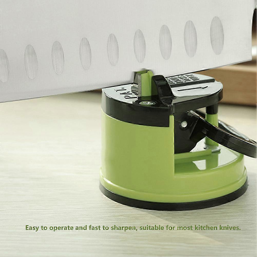 Multi-Function Mini Kitchen Knife Sharpener Green 61x65mm