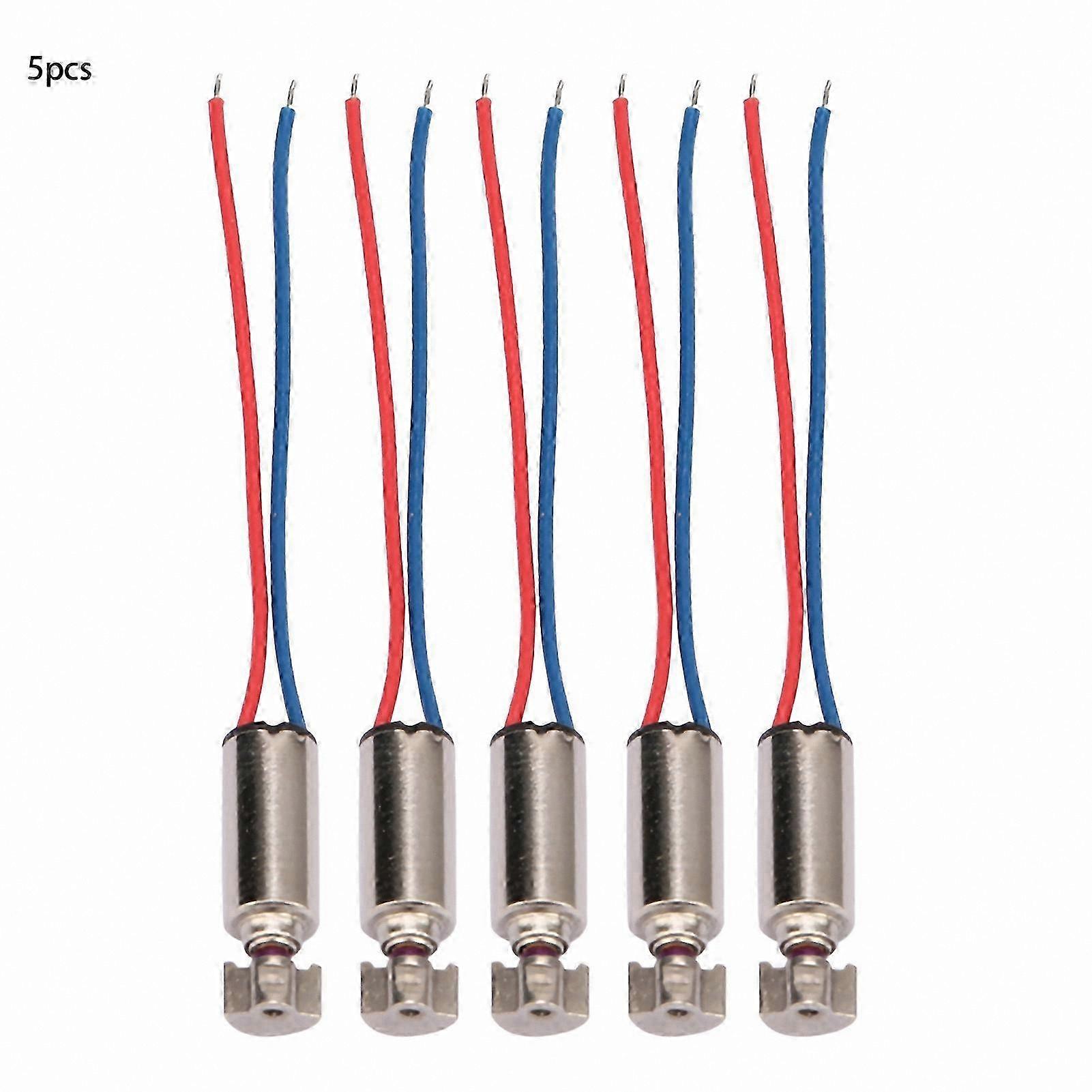 5-Pack Mini Vibration Motors for DIY Projects, 3V DC, 11.2x3.2mm Size