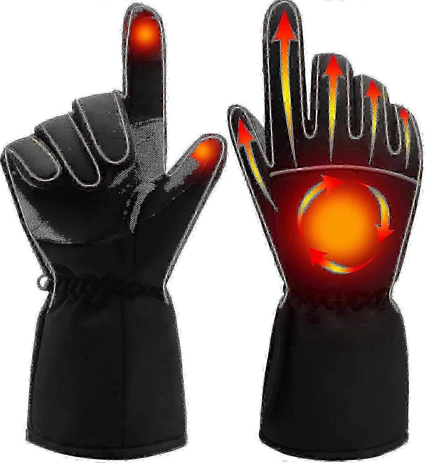 Electric Heated Gloves,portable Battery Heating Thermal Gloves,waterproof Touchscreen
