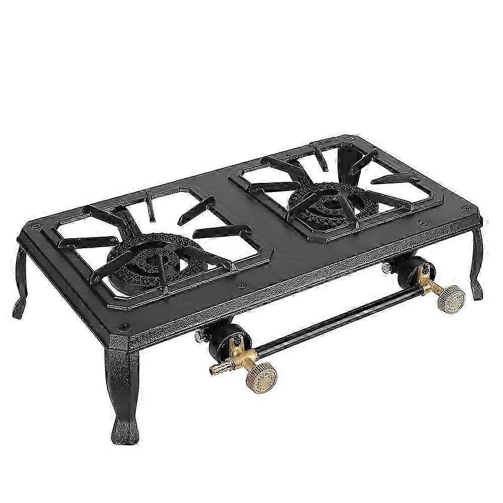 כיריים ברזל יצוק עם מבער כפול כיריים קמפינג רב תכליתיות למטבח