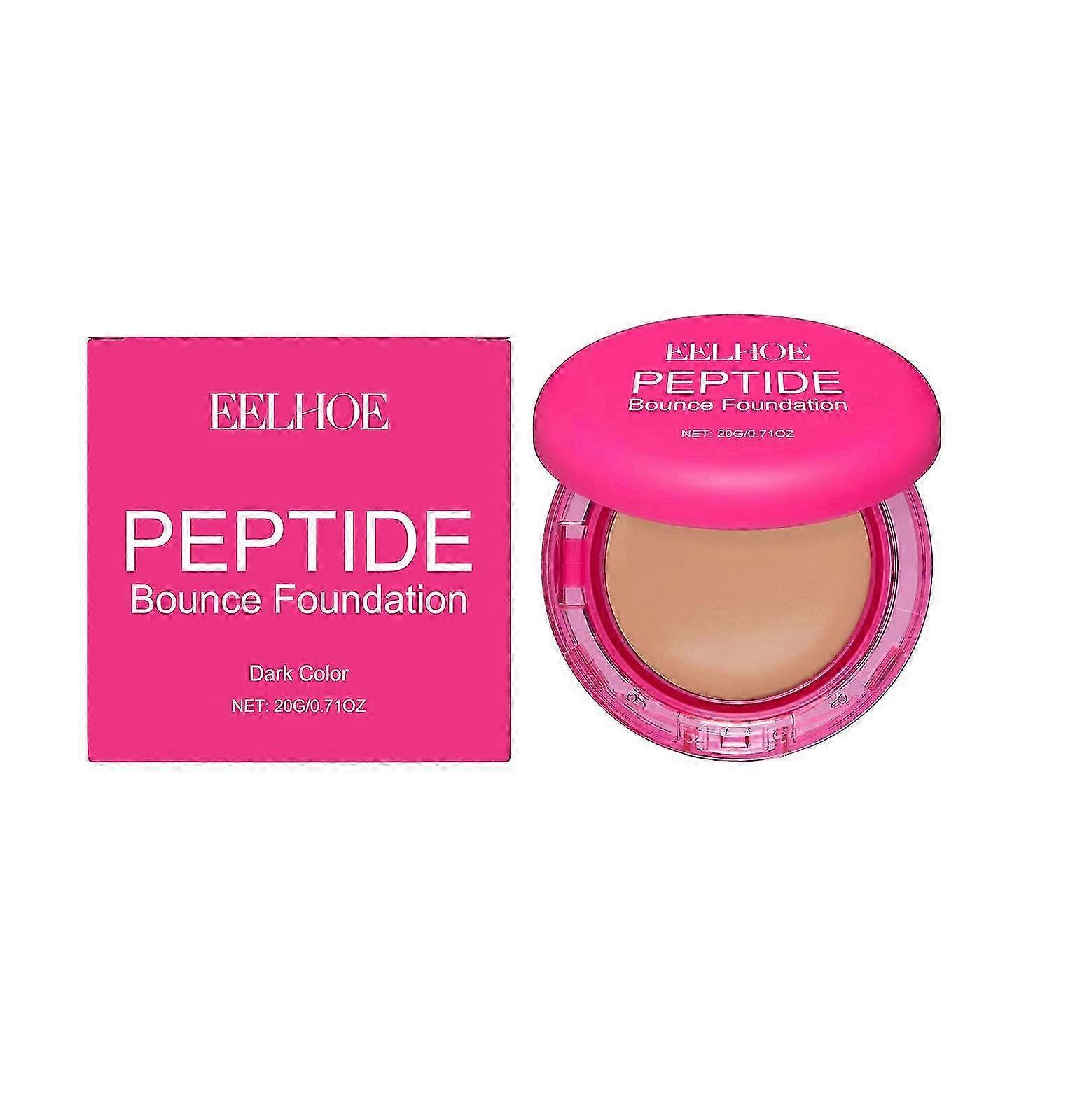 Peptide Bounce Foundation | Peptide-Infused Bounce Balm Foundation Concealers | Tri-Ceramide Complex for Mature Skin, Buildable Medium Coverage & Line