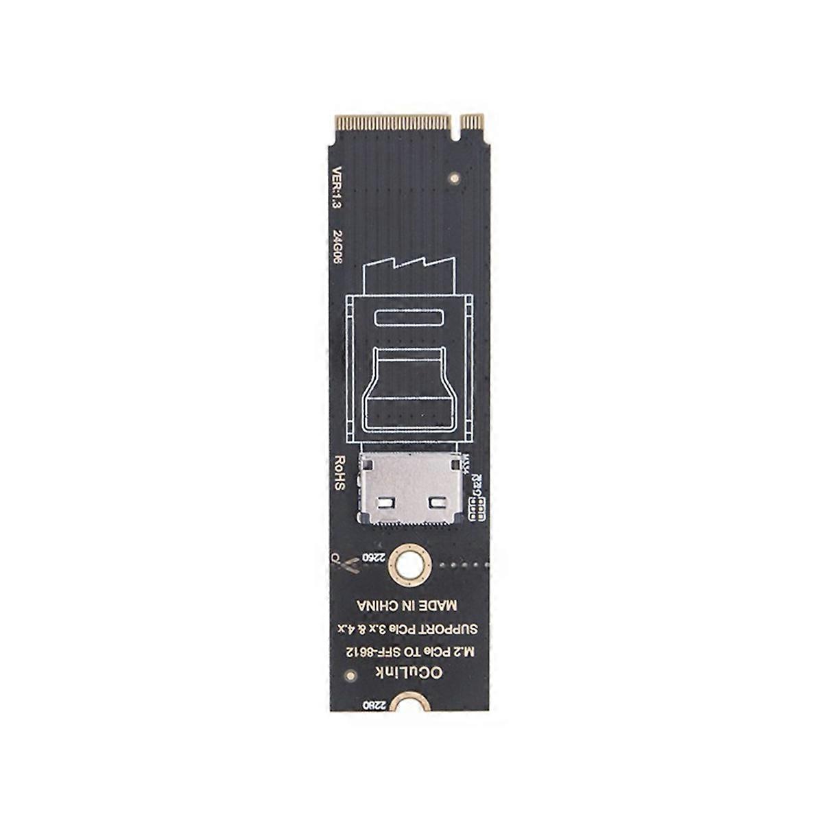 NVME M.2 to OCulink Adapter Card M.2 PCIe to to SFF-8611/SFF-8612 Support PCIe 3.0/4.0 for U.2 U.3