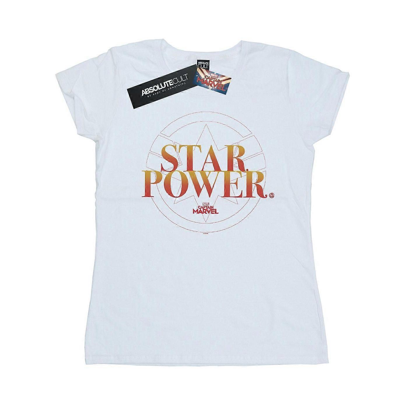 Camiseta de algodón Marvel para mujer/mujer Captain Marvel Star Power