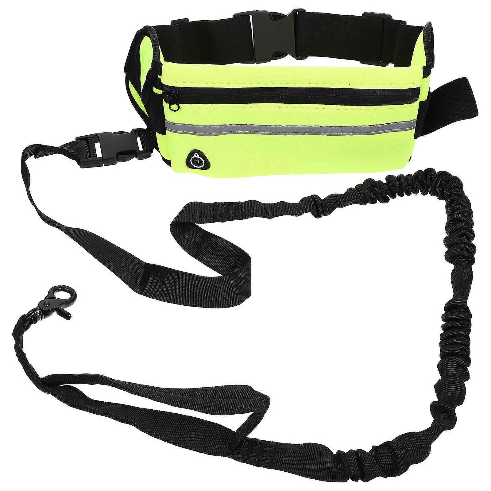 Pet Running Leash Sports Waist Bag Leash for Outdoor Jogging 1Set