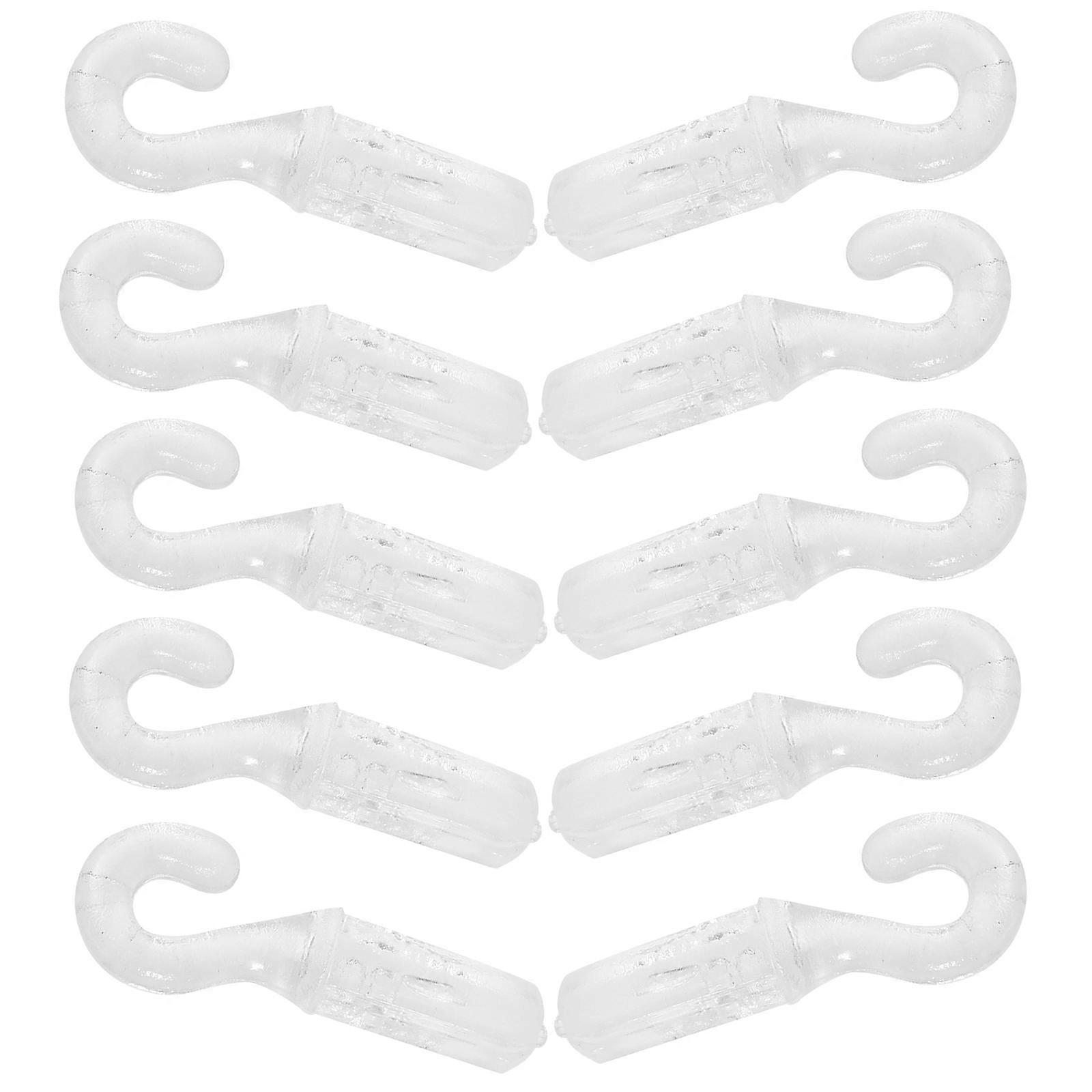 Tilt Wand Hook Connector Blind Wand Hardware Homeowners Easy to Operate 2.50X1.00X0.45CM Plastic 10Pcs