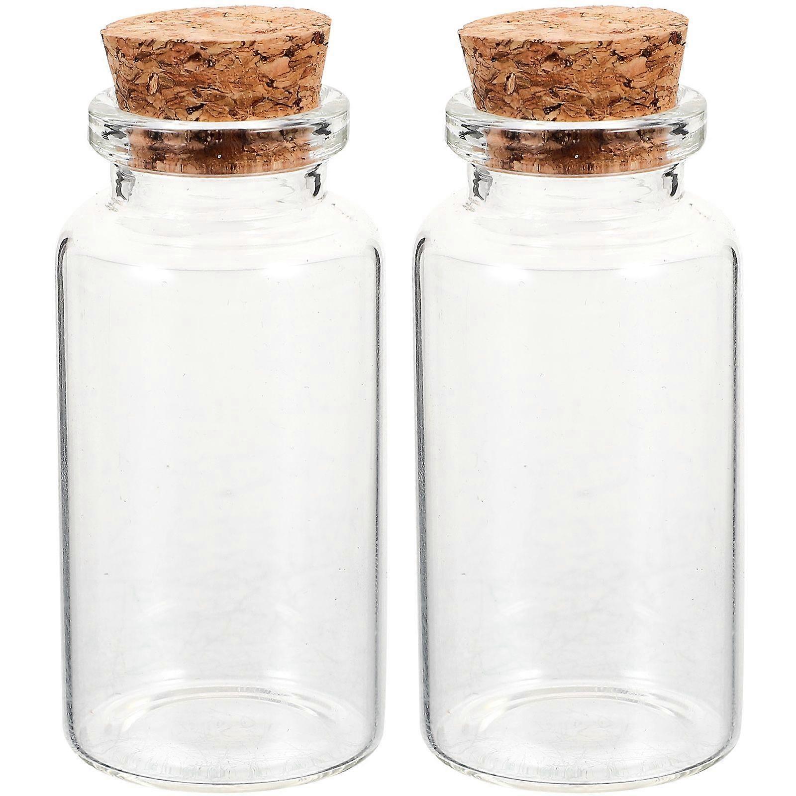 2Pcs Transparent Mini Drift Bottles Creative Wishing Bottles Drift Bottles