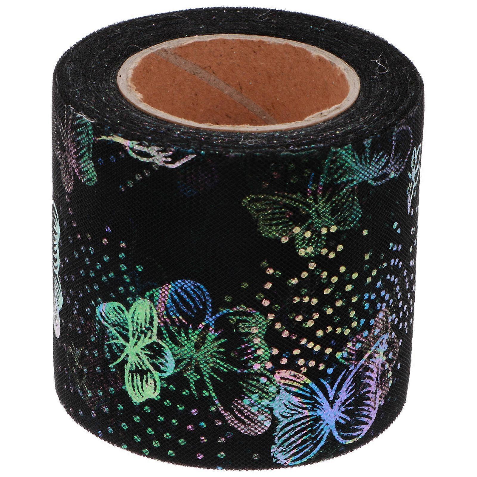 Polyester Ribbon Bouquet Decoration Ribbon Black 6Cm*25Yd Craft Projects 1Pack