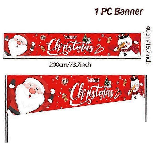 Merry Christmas Banner 2025 Christmas Decorations for Home Outdoor Navidad Natal Cristmas Ornament Xmas Gift New Year Decor 2025