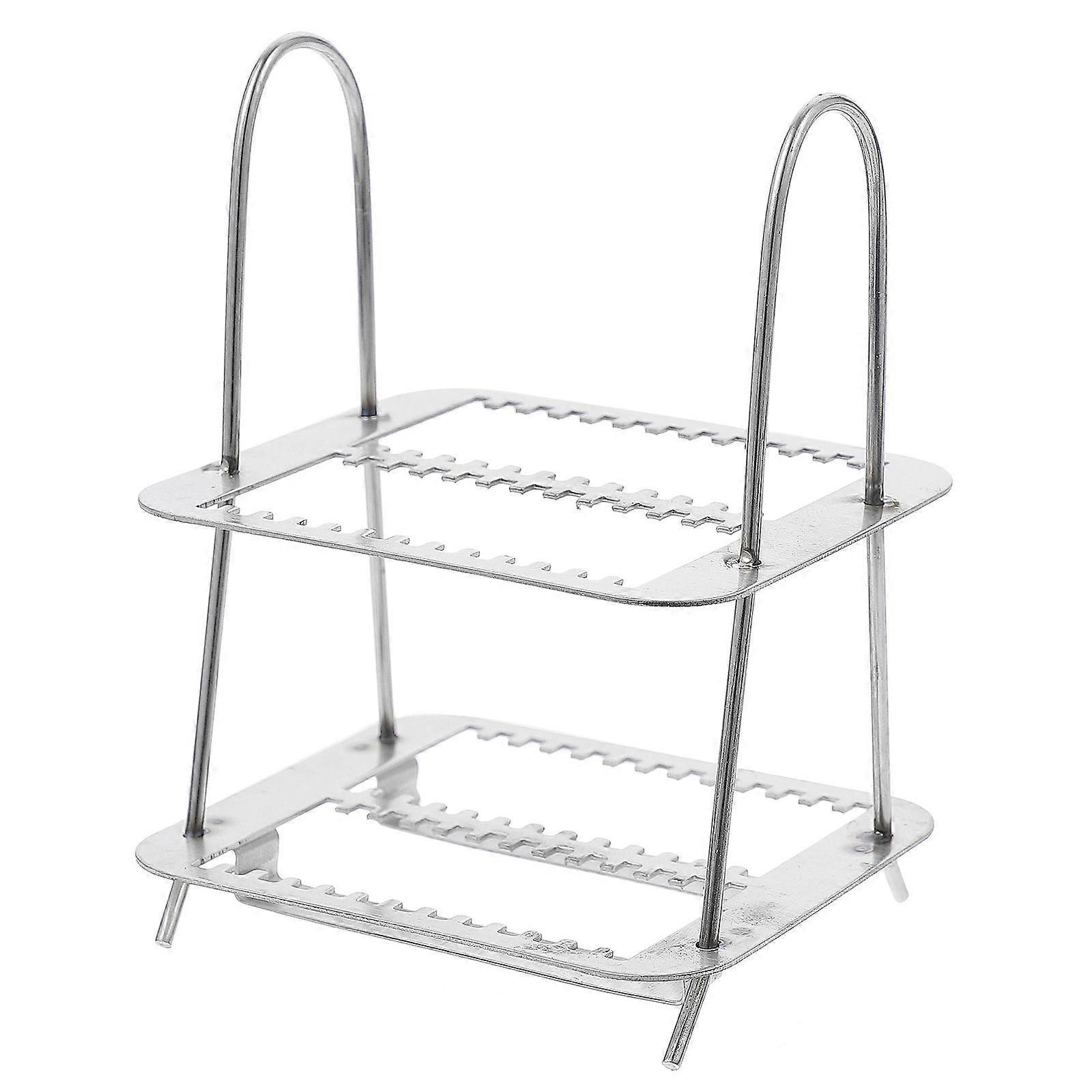 Microscope Slides Rack 26 Positions Stainless Steel Staining Rack for Experiments
