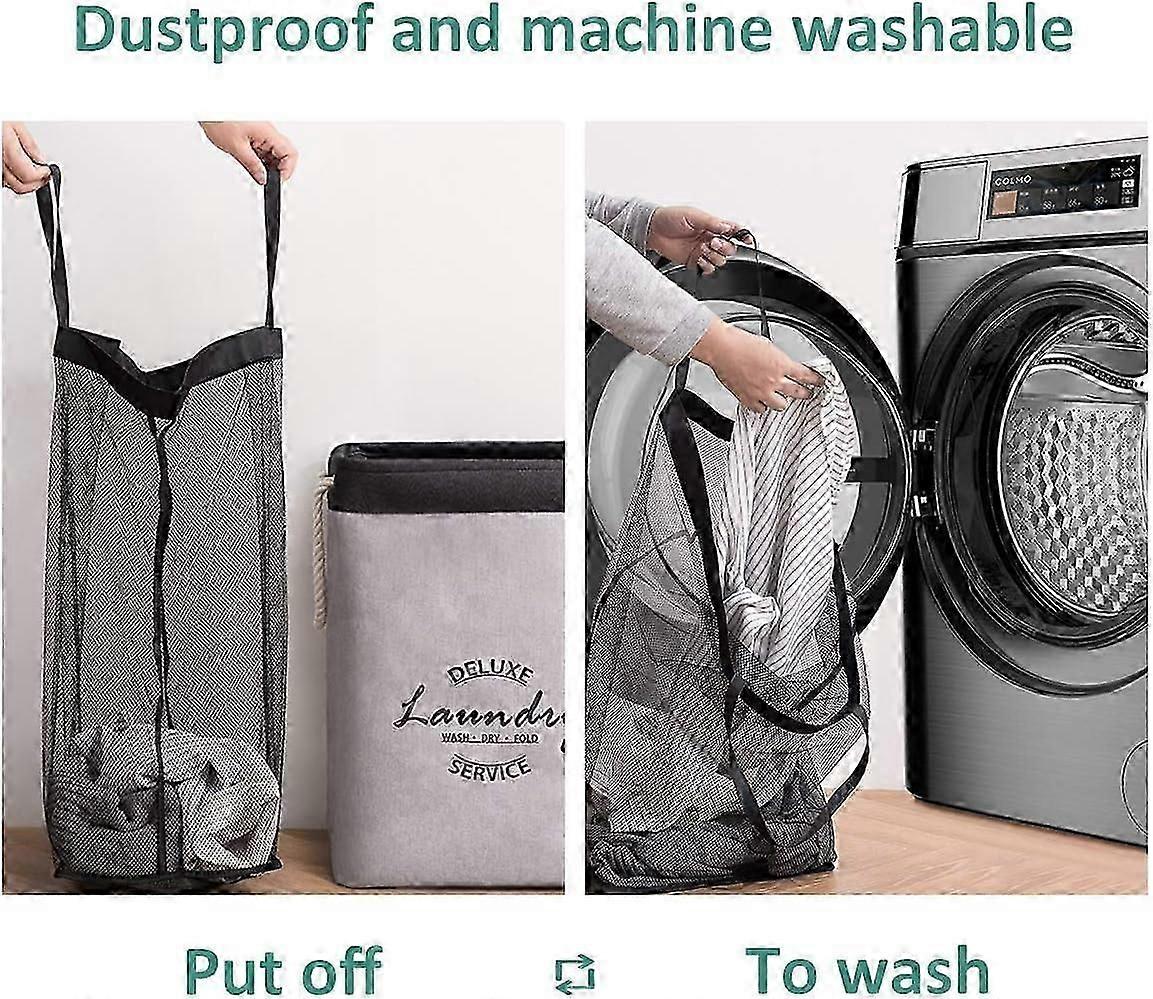 Laundry Baskets, Laundry Basket, Foldable Laundry Basket with Handles, with Removable and Washable Bag, 72L, Dirty Laundry Basket, Laundry Bin, Portab
