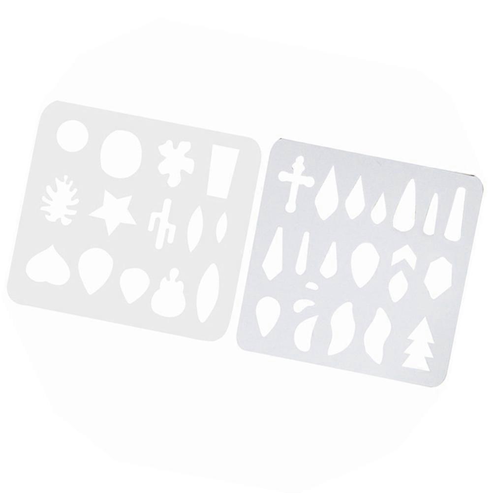 Earring Template Craft Tools for DIY Stencils 2Pcs Plastic White Design