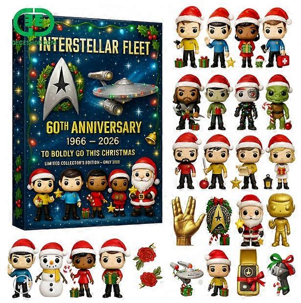 Star Trek Starfleet Advent Calendar Blind Box Christmas Tree Decoration Acrylic Pendant