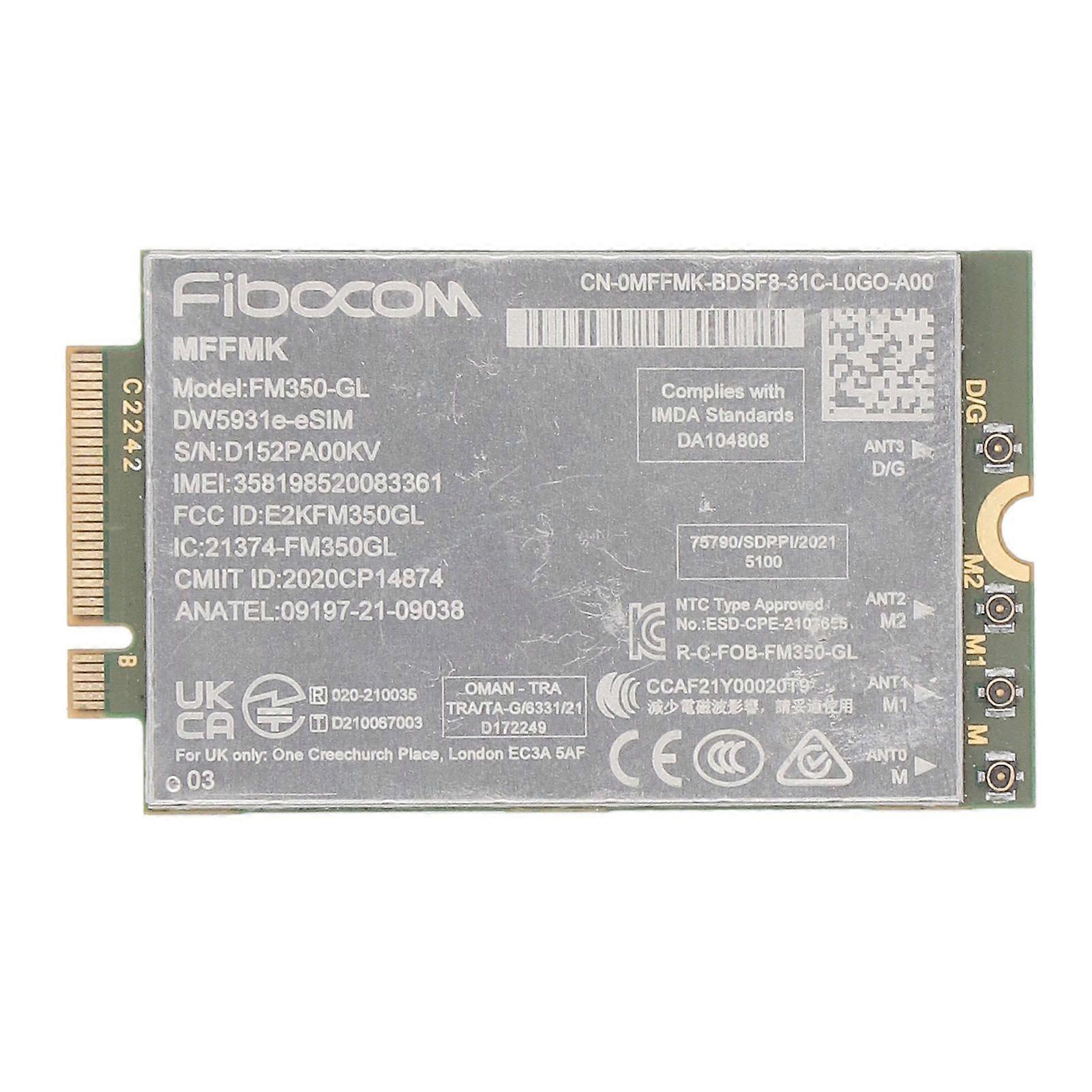 5G LTE Module Professional Efficient Plug and Play M.2 5G Network Card for Latitude 5531 9330 3571 Laptop
