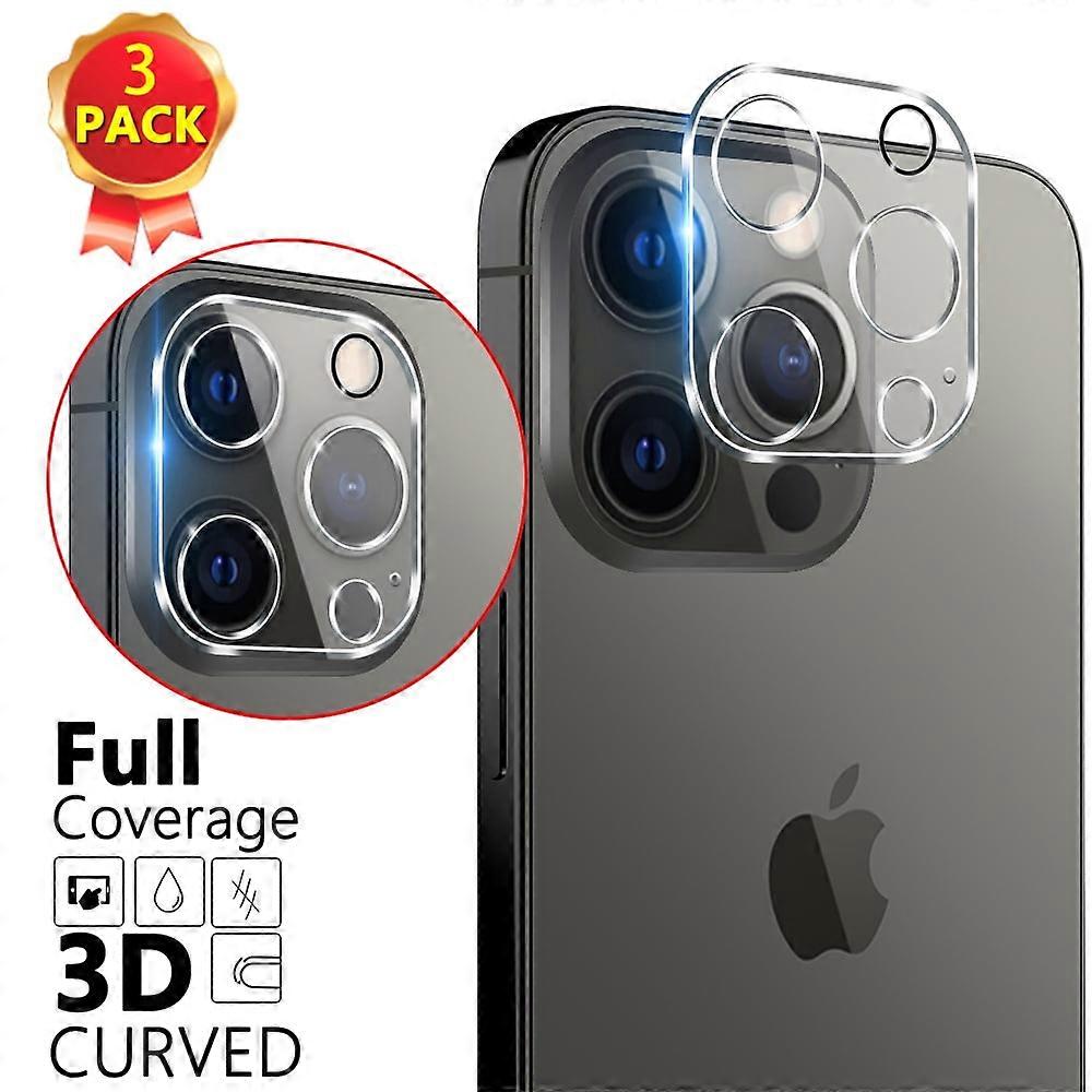 Xihaiying compatible with iPhone 12 Pro Max 6.7" Camera Lens Protector, Tempered Glass, Scratch-Resistant, Easy Install, Case Friendly (3-Pack)
