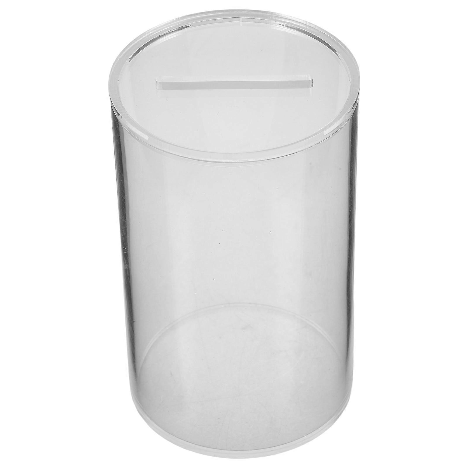 Bartender Transparent Money Saving Box for Donation 2Pcs Acrylic Jar