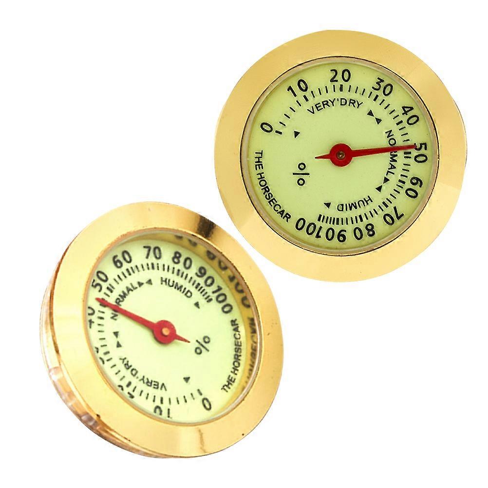 Golden Mechanical Hygrometer for Humidor Accurate Cigar Monitoring 10Pcs