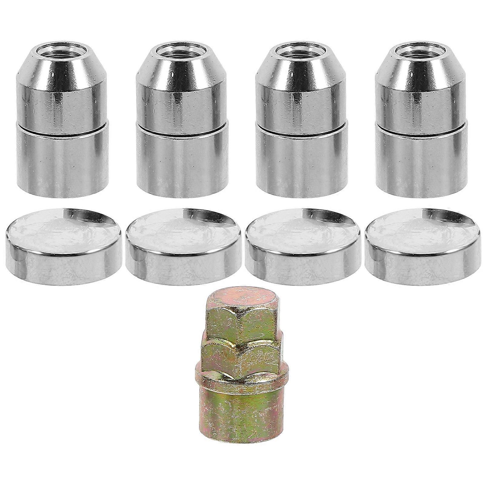 Refitting Parts Iron Wheel Lock Nut for Car 3Sets Silver Security