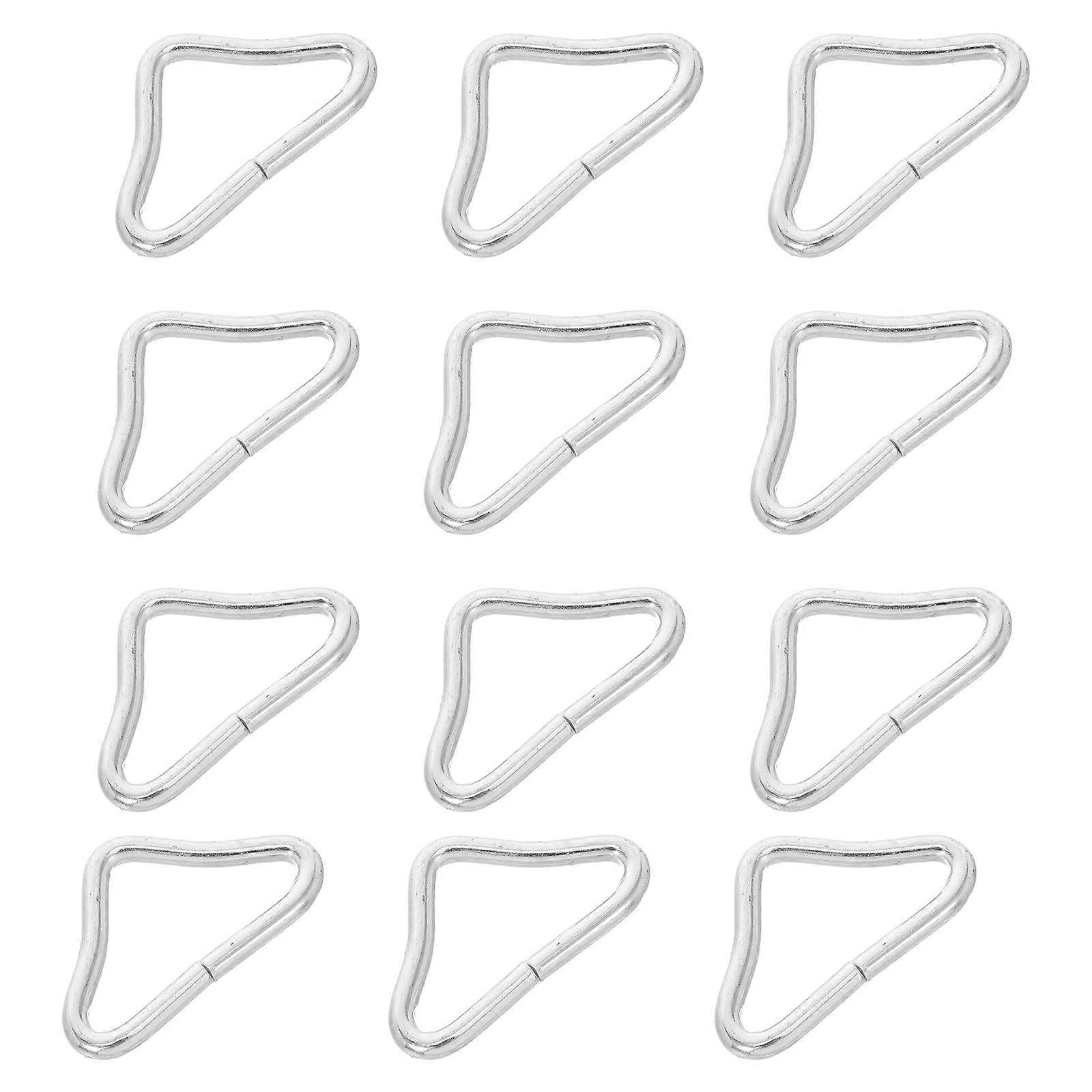 Silver Trampoline Parts 120 Pcs Replaceable Rubber Triangle Buckles For Kids Outdoor Fun And Coordination Improvement