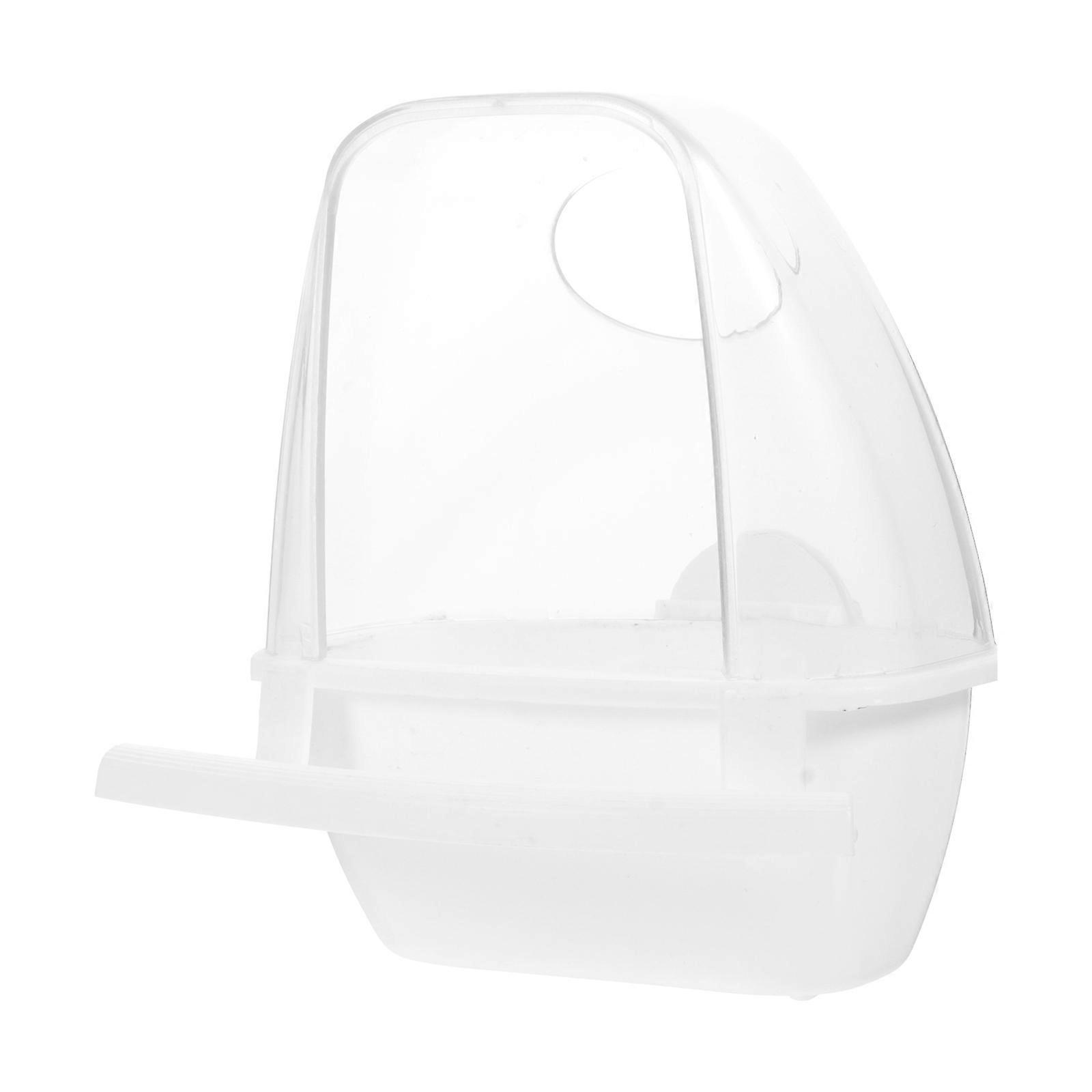 Transparent Birdcage Feeder Splash-Proof Food Container for Birds 4Pcs
