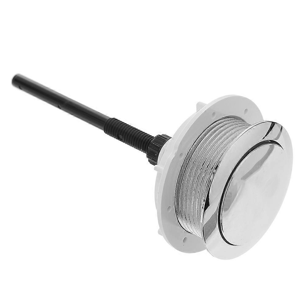 Single Flush Toilet Button for Toilet Replacement 2Pcs Silver Durable Set