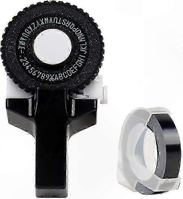 Manual 3D Label Maker with Embossing for DIY Lettering and Cutting Black Tape - UK Craft