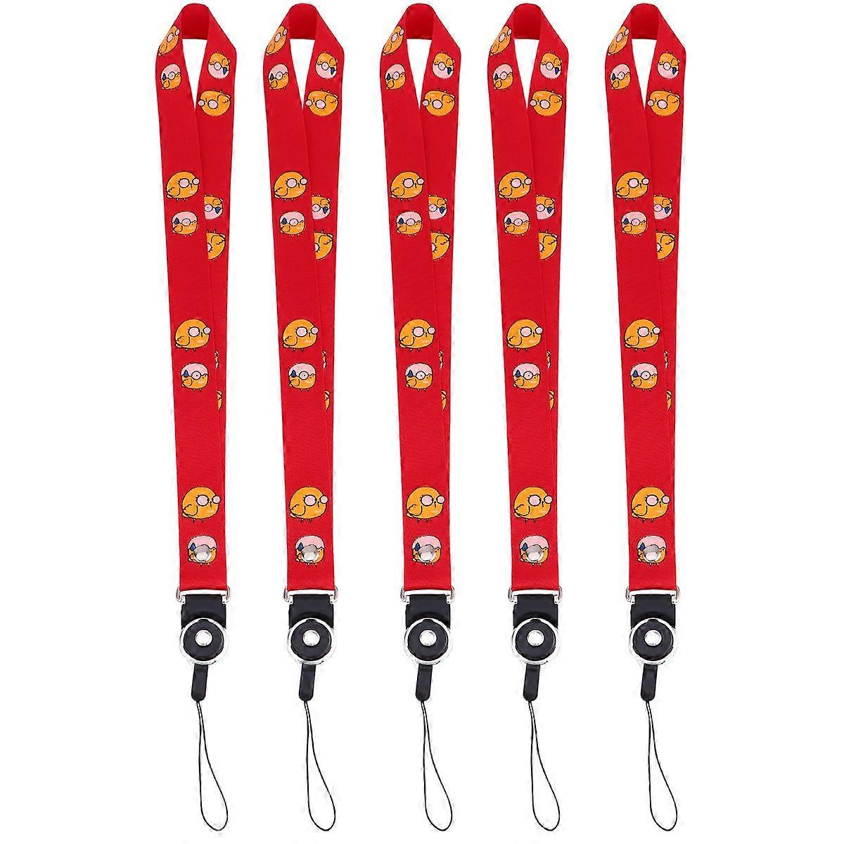 Multifunctional Hanging Rope Nylon Ribbon Phone Hanging Strap for 10Pcs Red