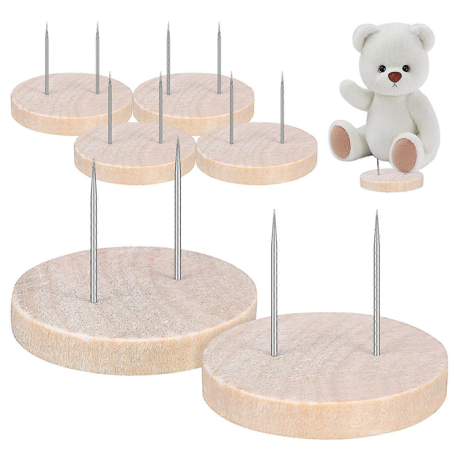 Wooden Dolls Display Holder For Crafters Featuring Strong Stability And Simple Structure 24Pcs Ideal For Artists