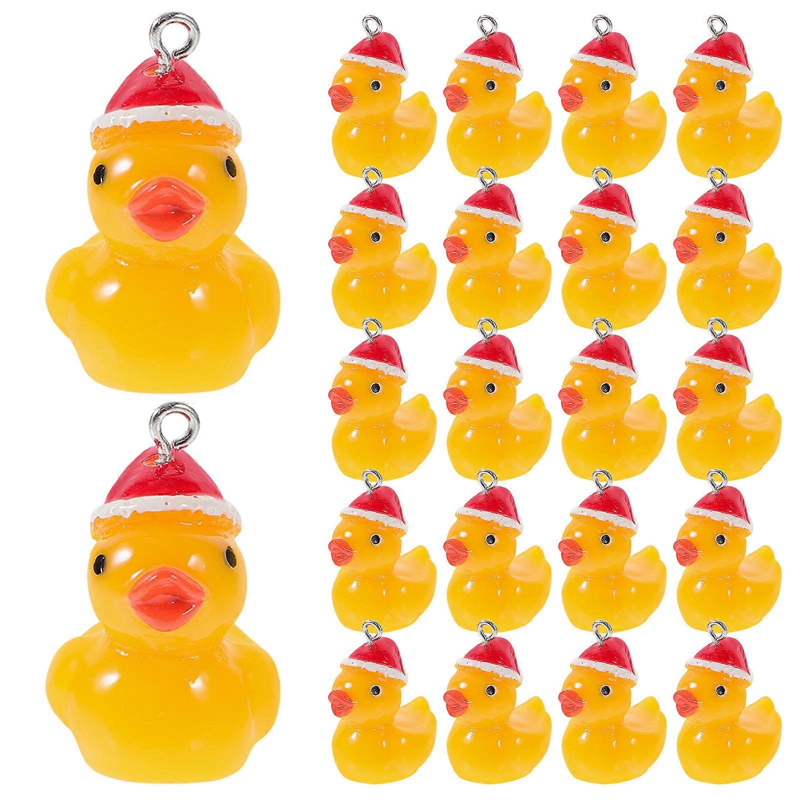 Duck Shaped DIY Jewelry Making Charms 100 Pcs For Keychains Necklaces And Various Crafting Occasions In Yellow Color