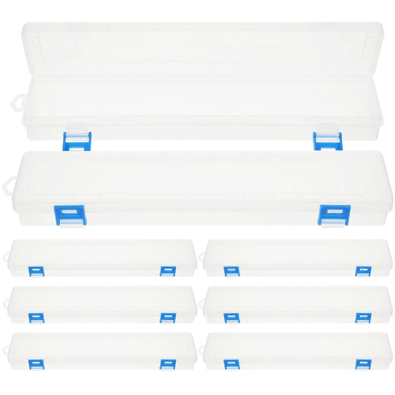 Transparent for Storage 8Pcs Portable Water Paint Brush Case