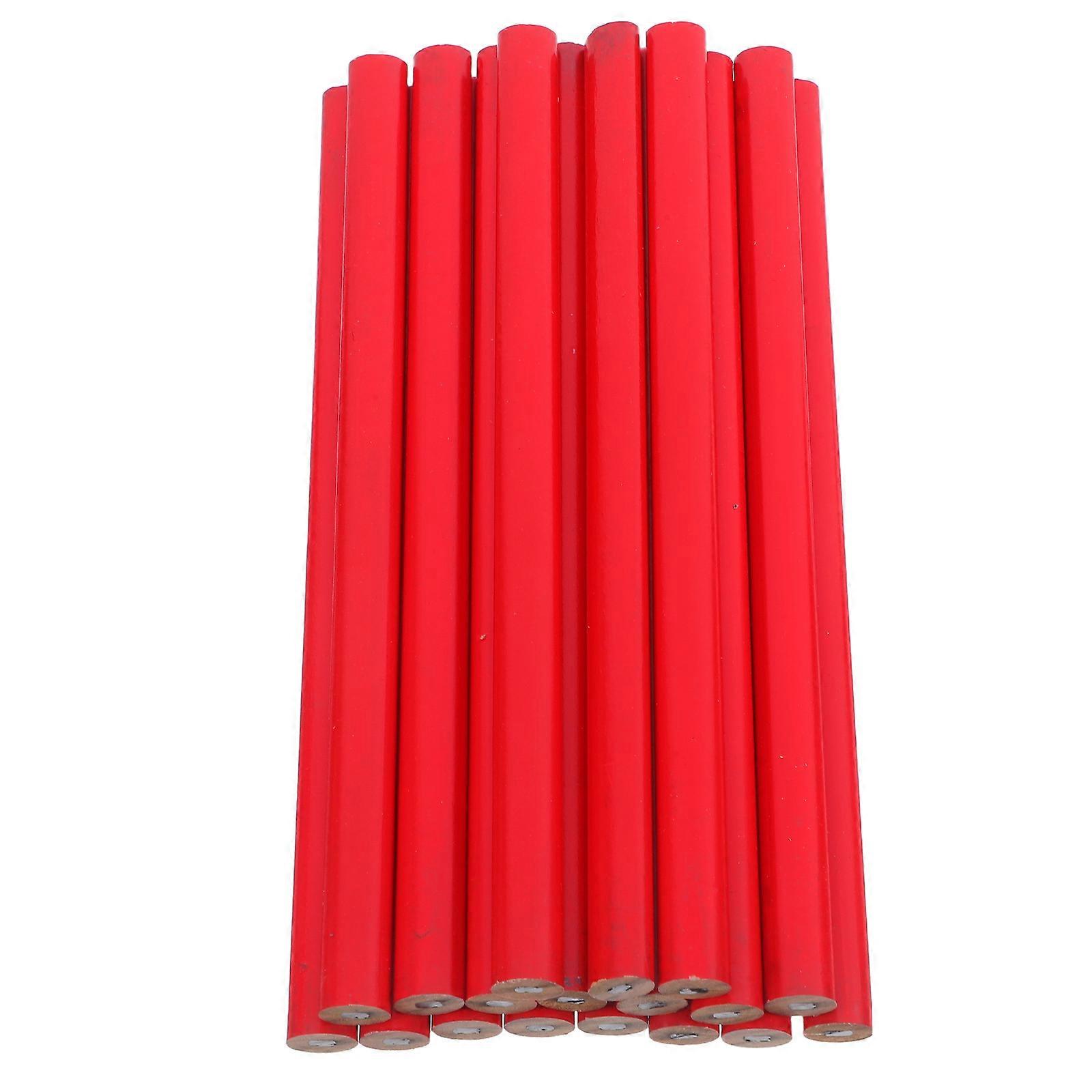 Red Work Pencil Oval Pencils for Drawing with Smooth Writing 120Pcs