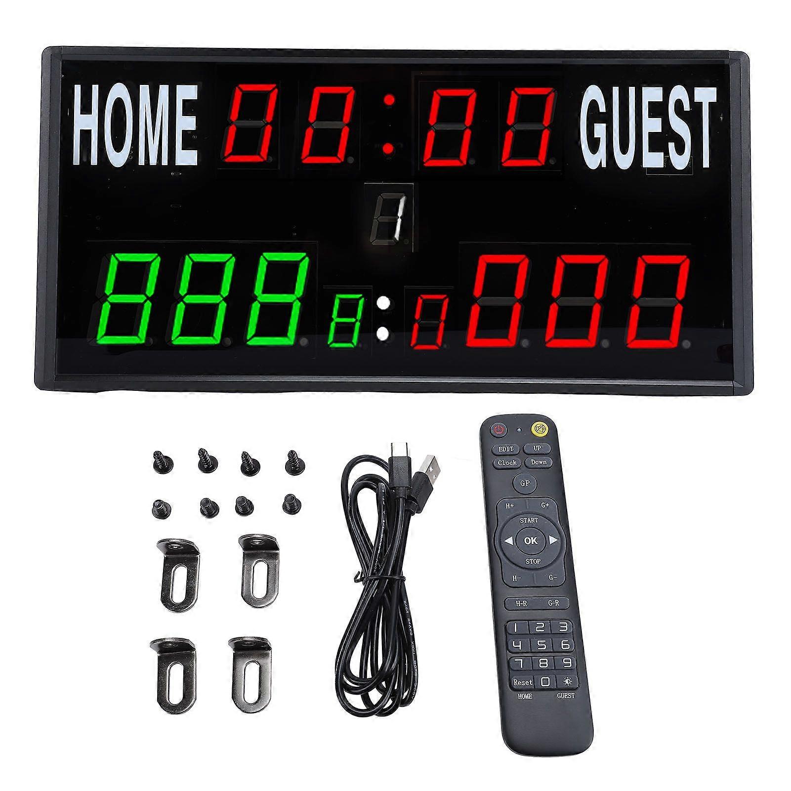 LED Scoreboard Multifunctional Countdown Match Time Display Electronic Scoreboard for Competitions