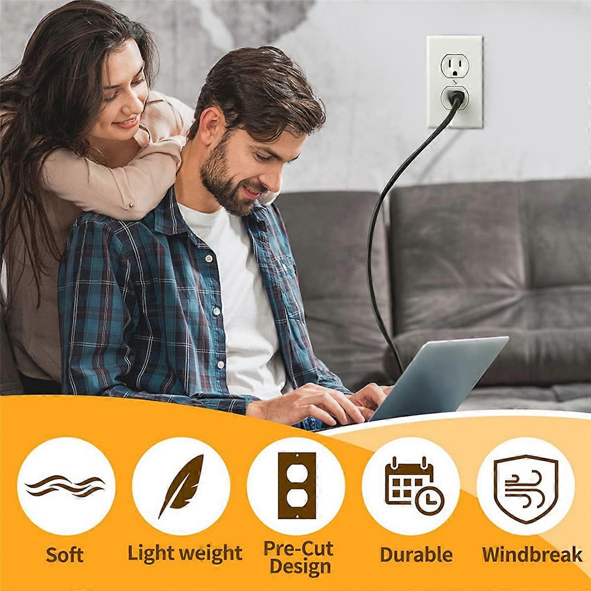 80Pcs Wall Insulation Outlet Insulators Sealers,Electrical Outlet Insulation Pads for Wall, Light, S