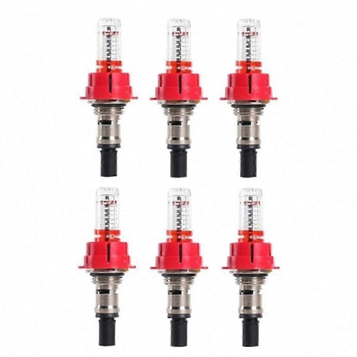 6 Pcs Underfloor Heating Manifold Flow Meter, Visual Flow Monitor for Floor Heating
