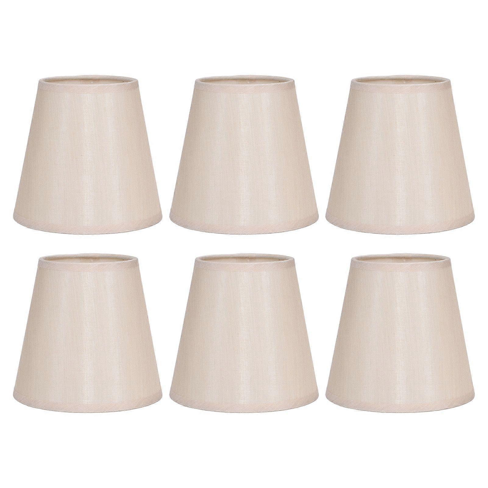 6PCS Simple Cloth Lampshade Modern Fabric Lampshade for E14 Table Chandelier Wall Lamp