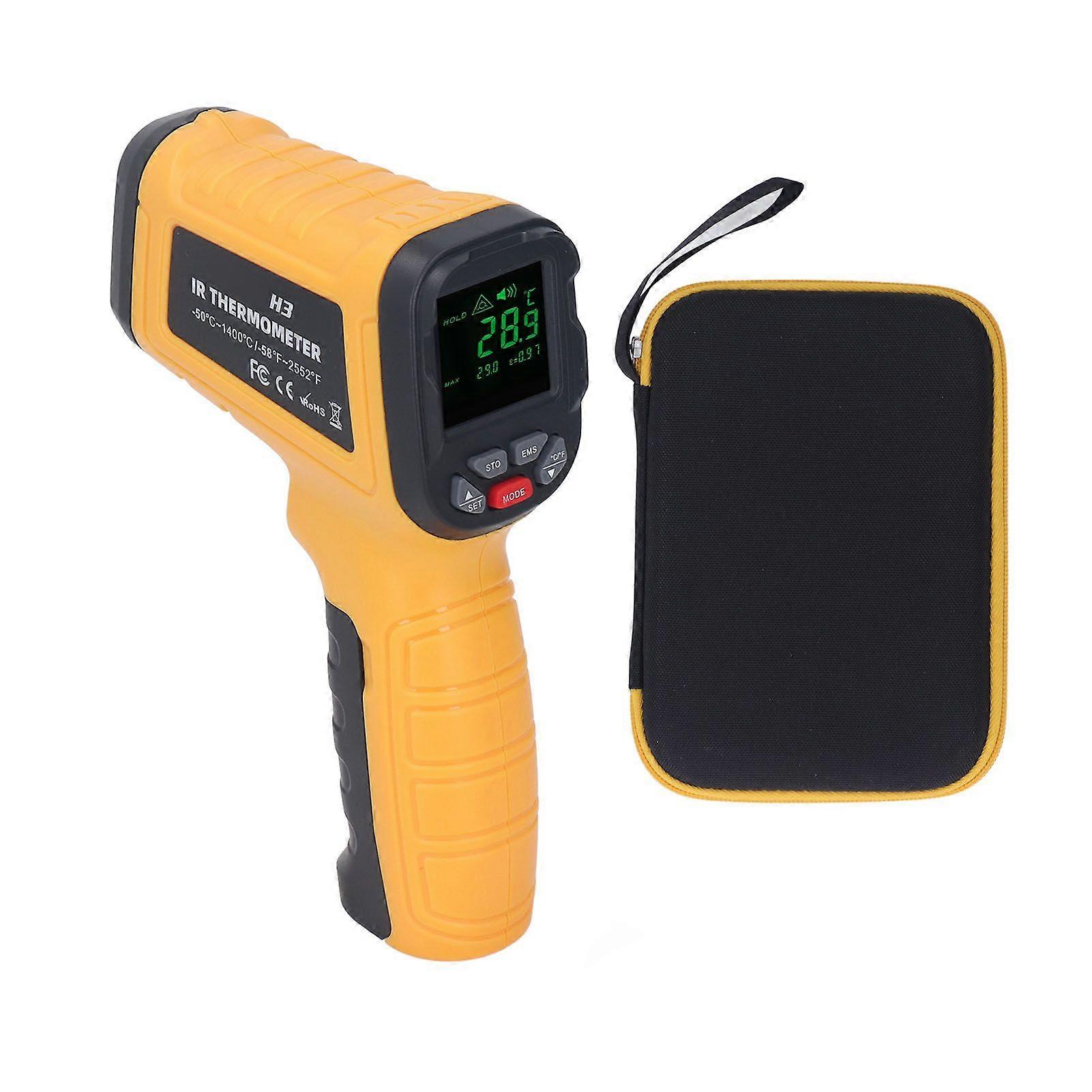 50 to 1400 Infrared Thermometer High Accuracy LCD Backlit Handheld Industrial Temperature Meter for Welding Kitchen