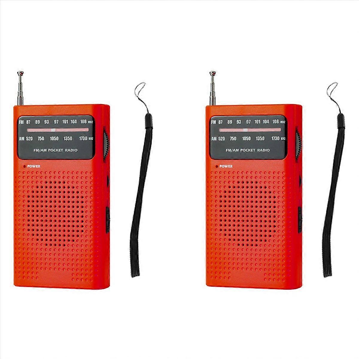 Full-Band Small Portable Radio Mini AM FM Pointer Pocket Radio for Running Compaing Travel Analog