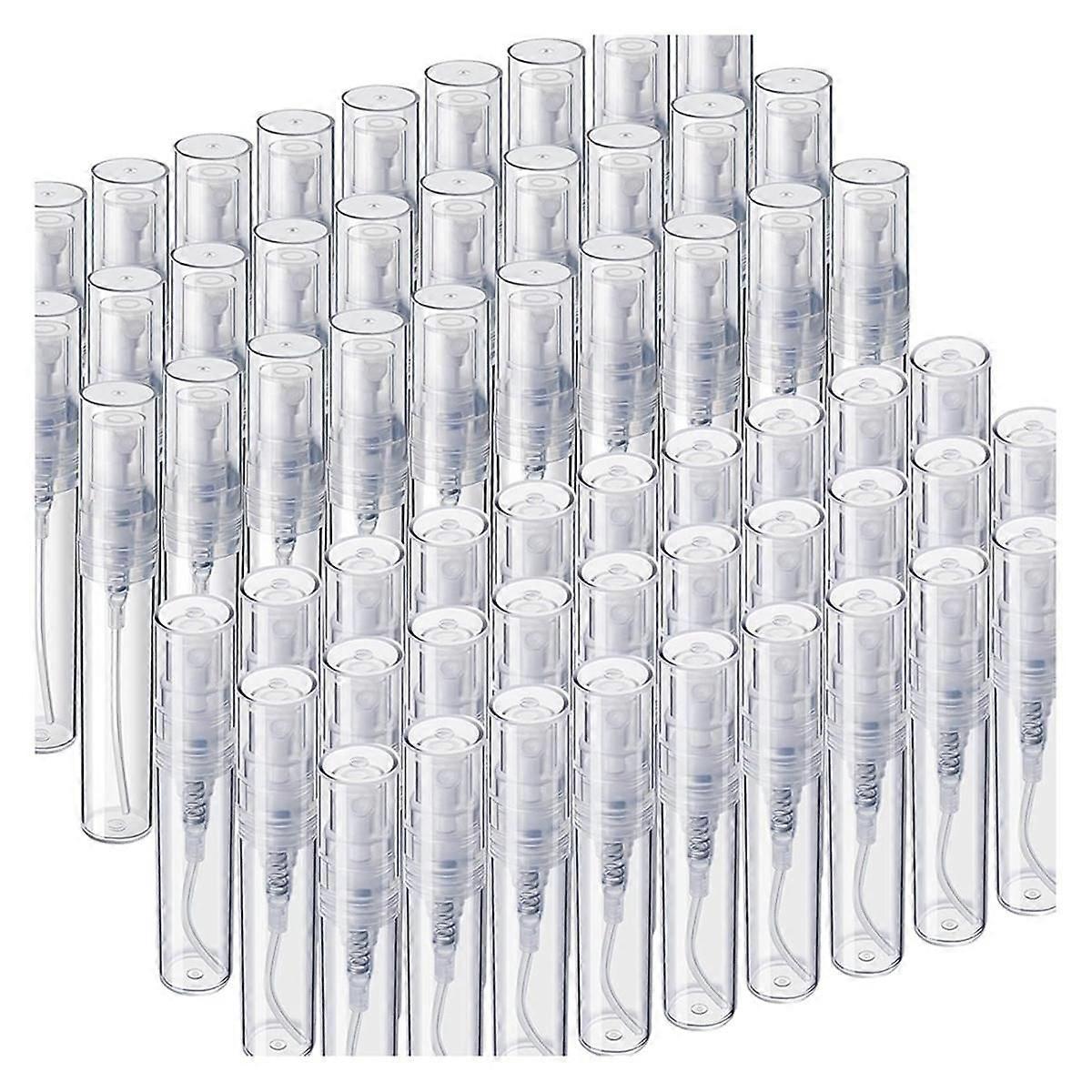 60PCS Mini Sprays Bottle, 3ml 5ml Mini Clear Plastic Sprays Bottle Empty Small Empty Sample Containers Bottle