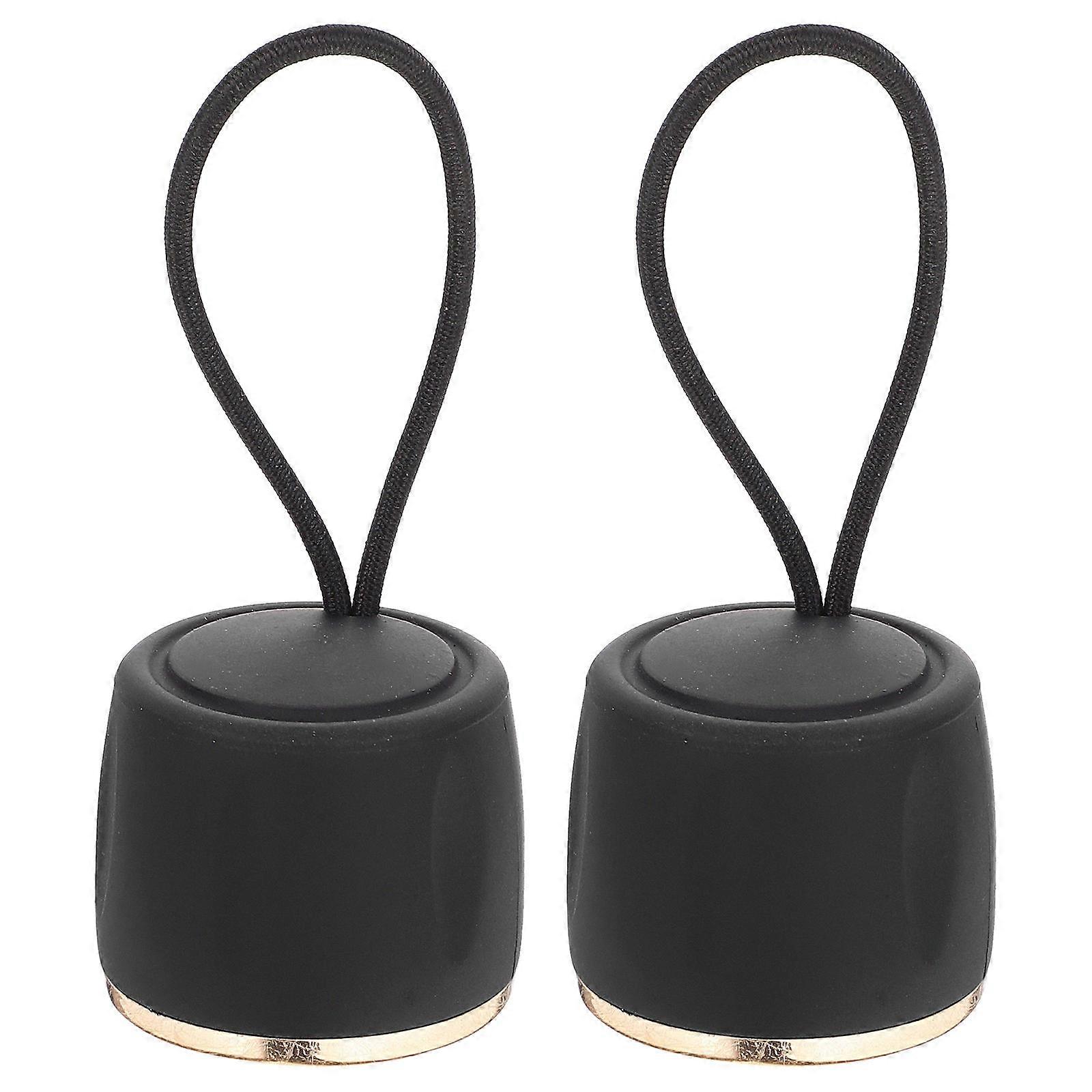 Umbrella Parts Replacement Round Black Plastic Durable Water-Resistant 2Pcs