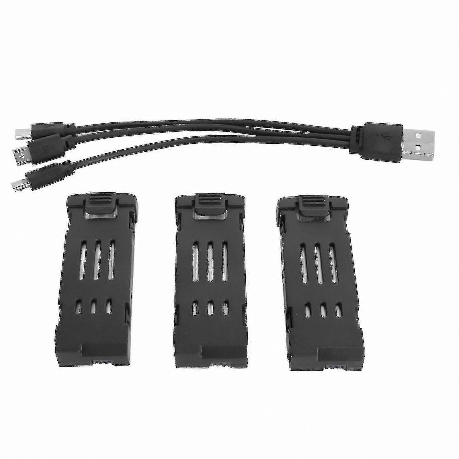 3.7V 1800mAh Lithium Battery for RC Drones, Compatible with Quadcopter Models, 3-Pack