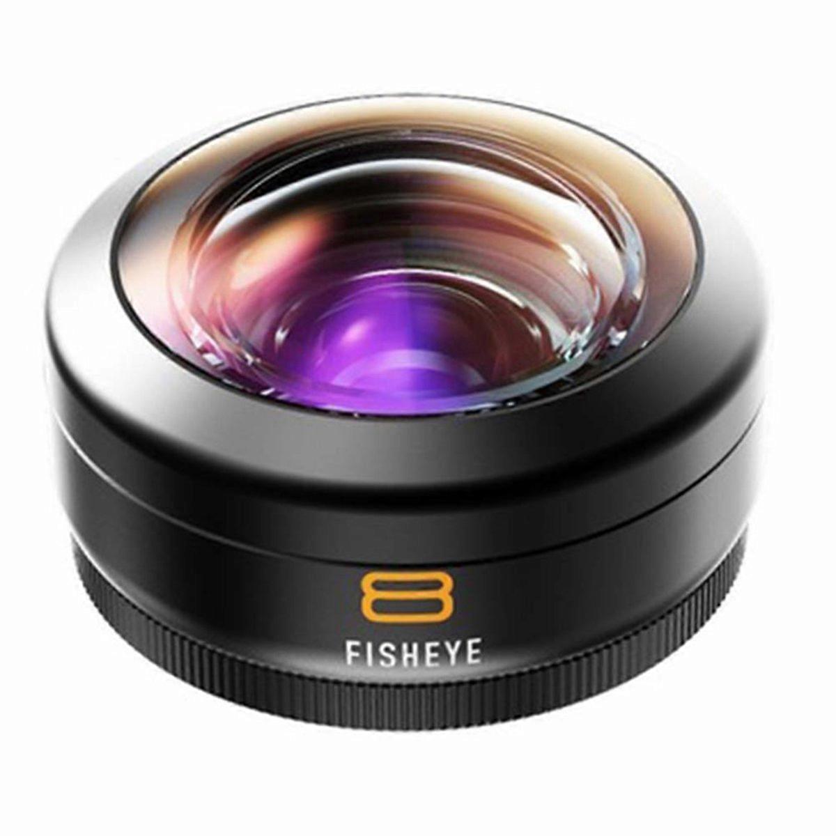 Objectif fisheye grand angle Téléphone portable Objectif supplémentaire 8mm Objectif fisheye