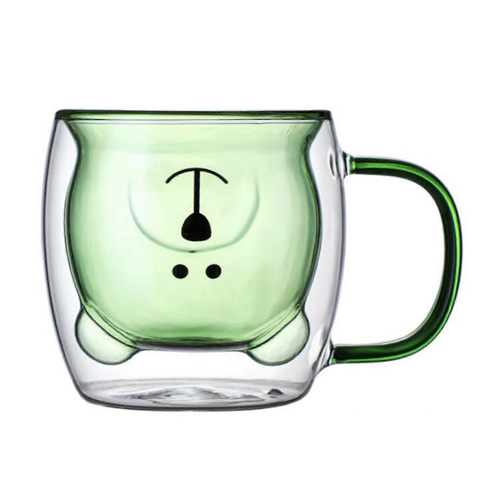 Coffee Mug, Transparent Double-layer Glass with Handle, Heat Transfer Resistant Household Glassware