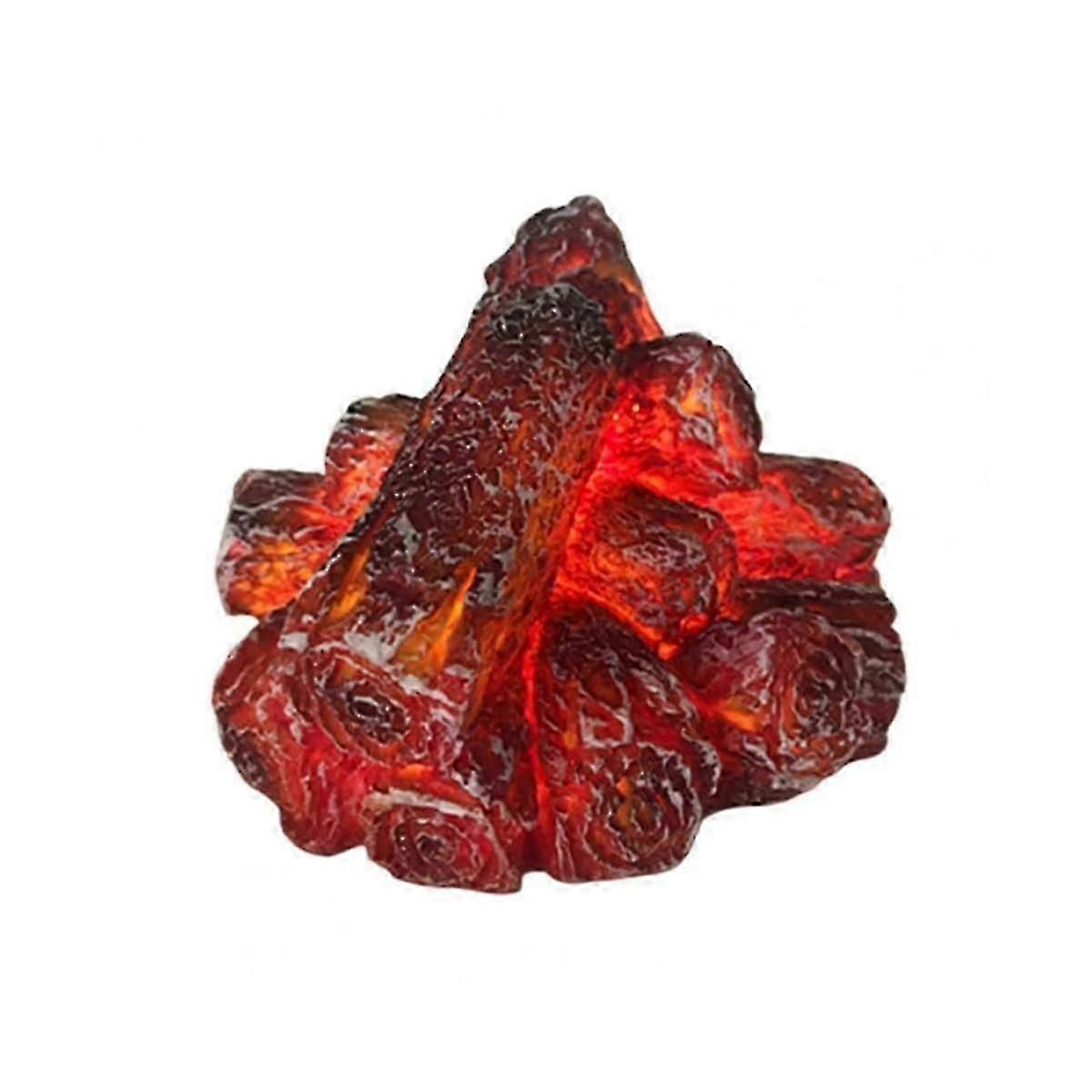 Reusable Practical LED Simulated Fireplace Charcoal Lamp Safe Night Light Realistic for Living Roomq