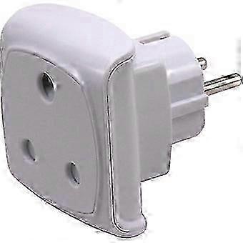 25-26 South Africa 3 Pin Adapter, Large Type M Connector (Not for Indian 3 Pin Type D Plug) Convert to 2 Pin EU Plug with Security Shutter