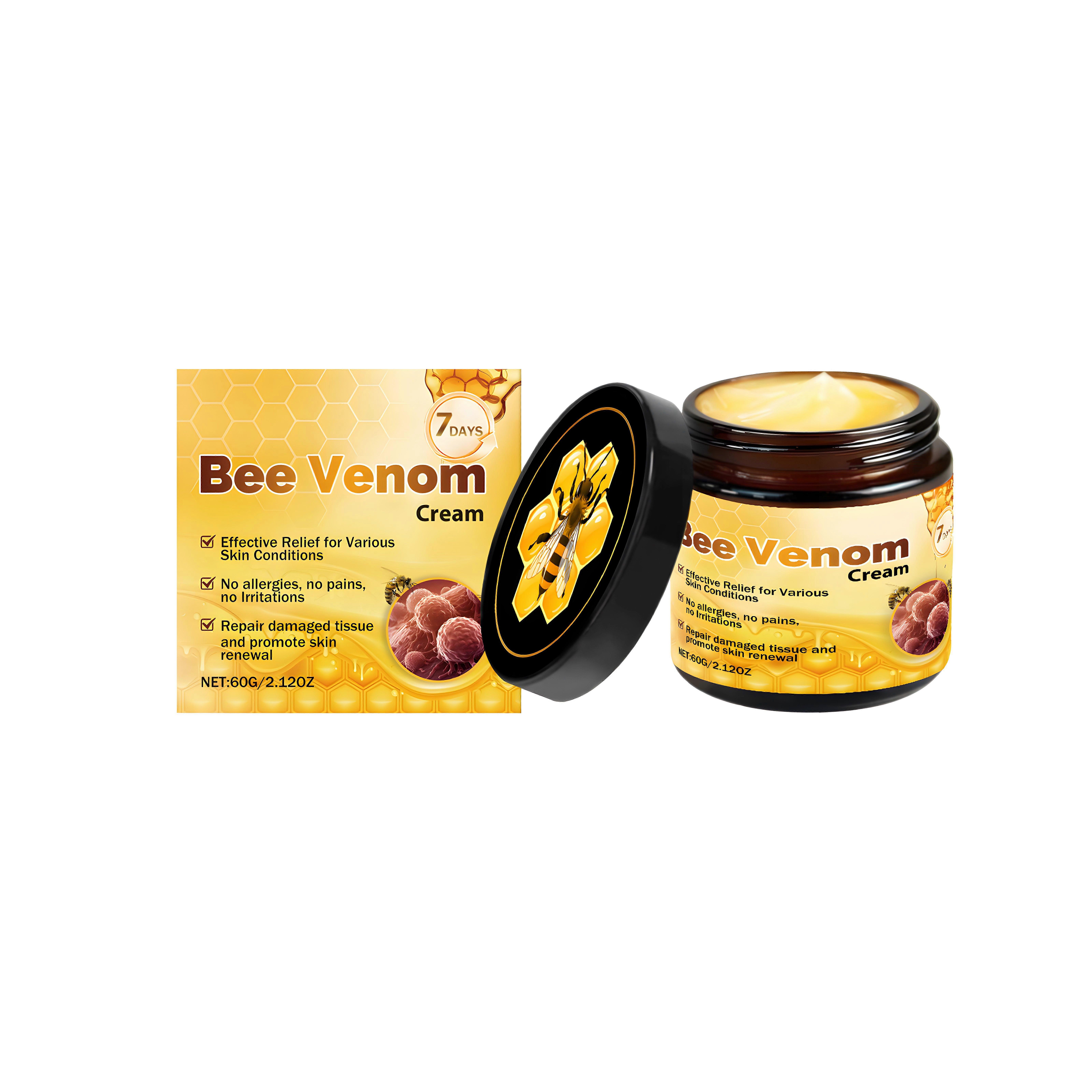 Bee Venom Skin Care Cream Is Gentle, Moisturizing, Hydrating, Smooth And Delicate. It Is Suitable For Daily External Application And Skin Care
