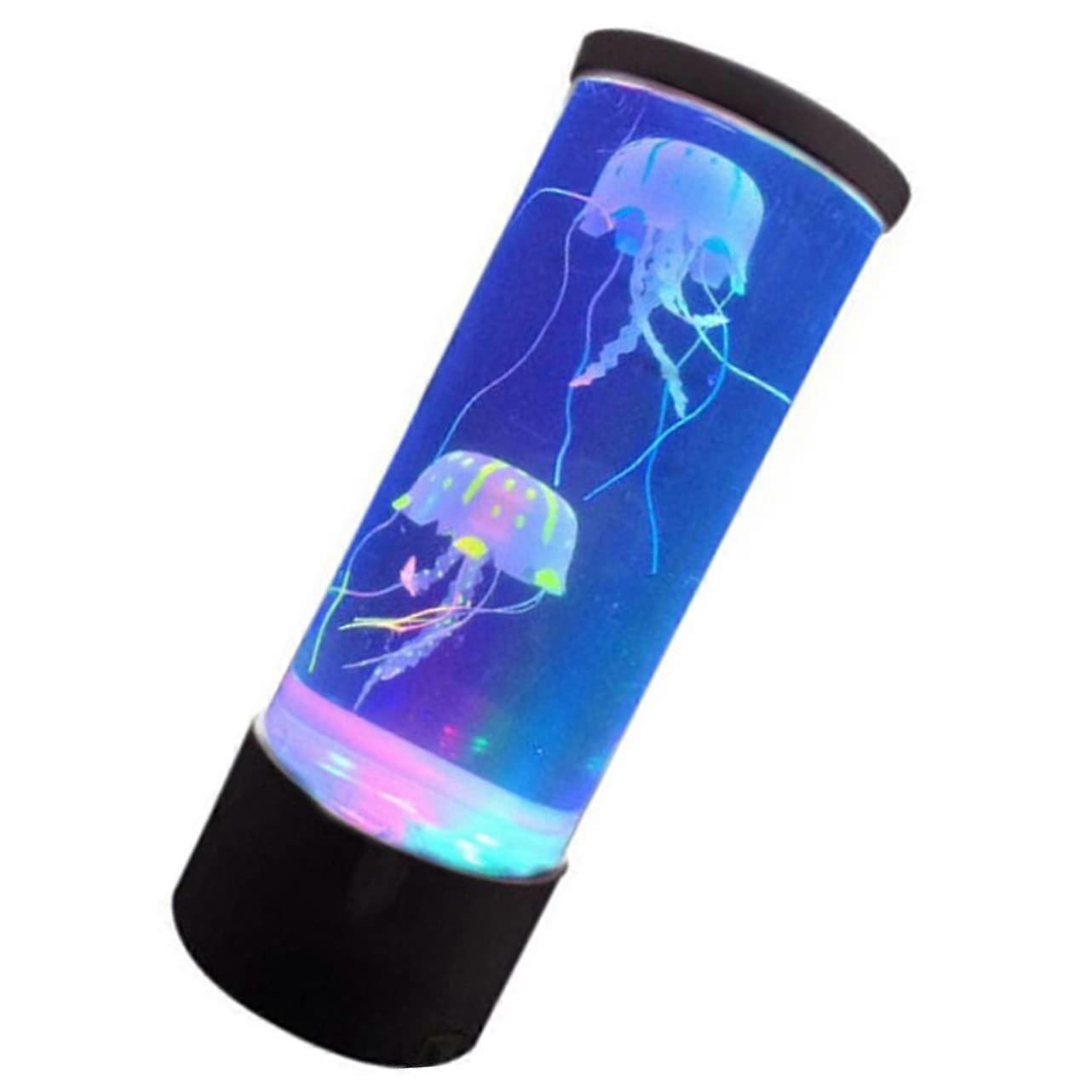 Jellyfish Lamp LED Mood Light RGB Color Changing Medium Size 28cm Height x 10.4cm Diameter Tabletop Aquarium Nightlight